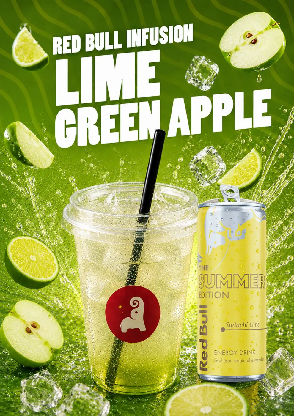 Tai Sweets Red Bull Infusion Lime Green Apple poster