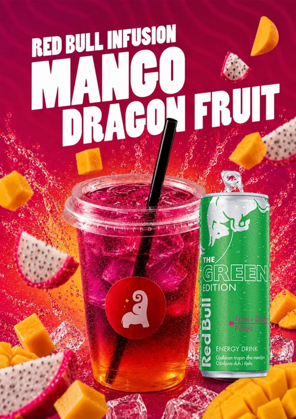 Tai Sweets Red Bull Infusion Mango Dragon Fruit poster