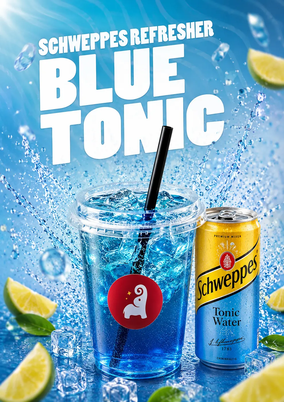 Tai Sweets Schweppes Refresher Blue Tonic poster