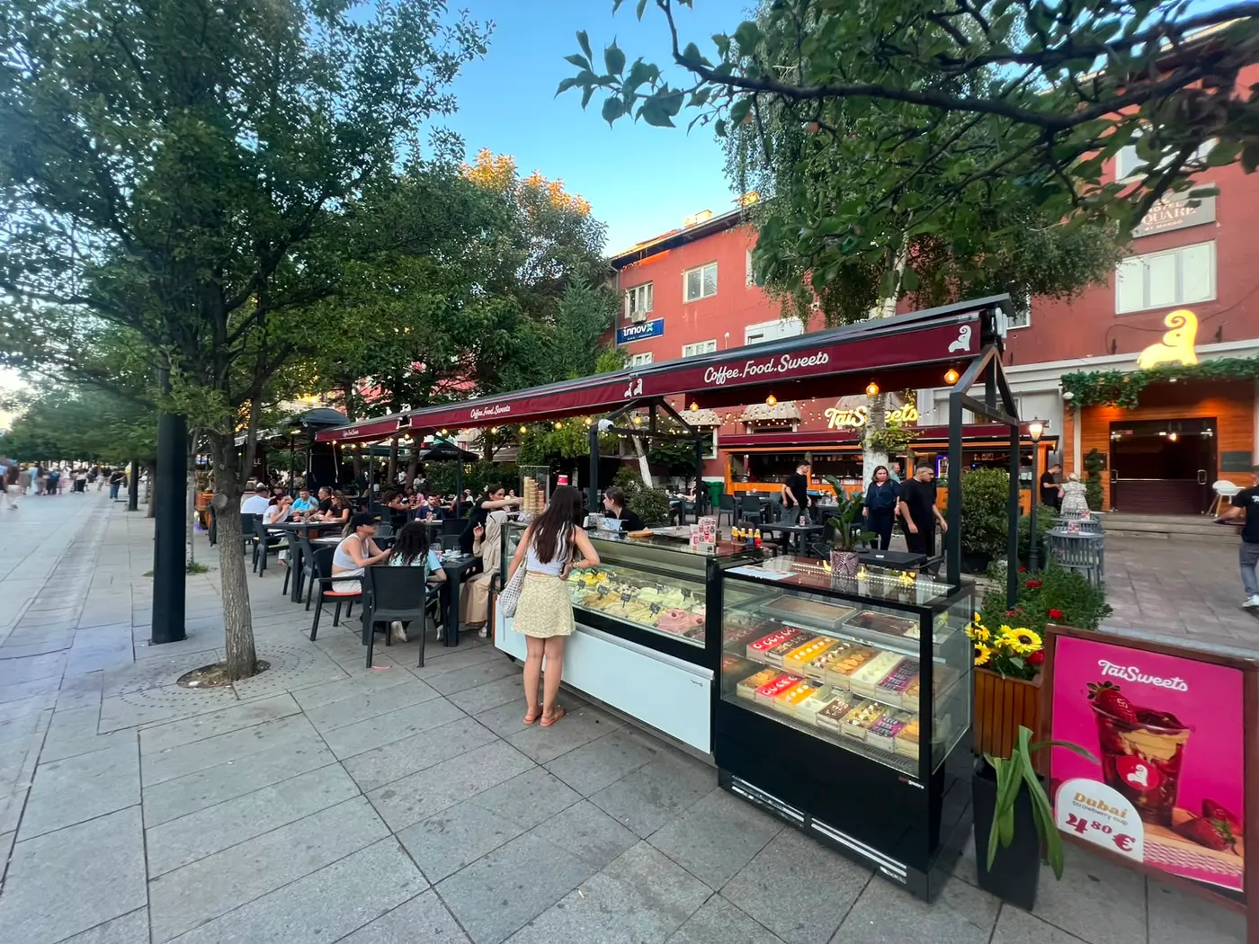 Tai Sweets on the Prishtina promenade