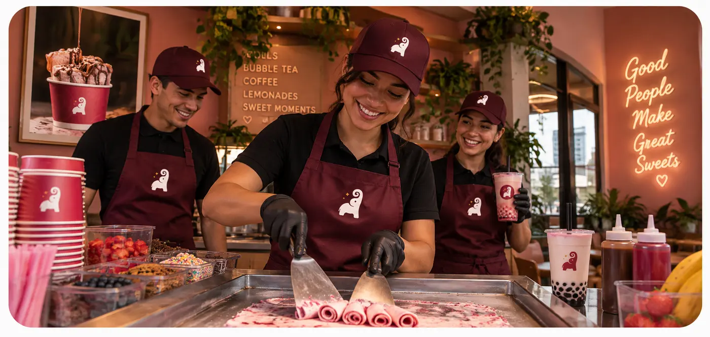 Inside a Tai Sweets store in Prishtina